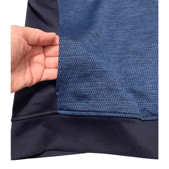 PGA Tour Mens Golf Shirt 2 Tone Blue Sz. XL Quarter Zip Pullover Pockets Sporty - Picture 6 of 12